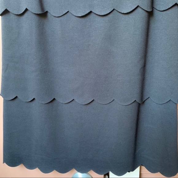 NWT Philosophy Scalloped Layered Black Shift Dress LBD Classic Capsule Luxury - Picture 8 of 15